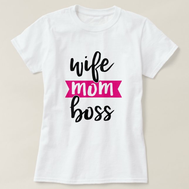 HUSTRU MAMMA BOSS T SHIRT (Design framsida)