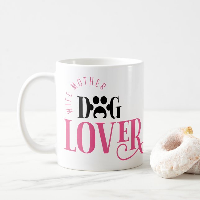 Hustru Mamma Hundälskare Valp Mamma Present Kaffemugg (Med munk)