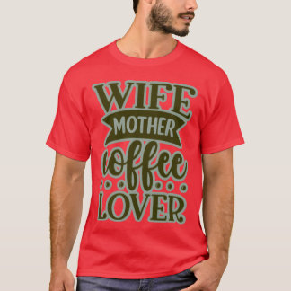 Hustru mamma kaffefantast rolig t shirt