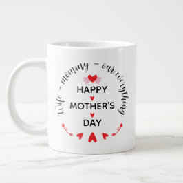 Hustru Mamma Vårt Allt Sött Mors Dag Ljuvligt Jumbo Mugg