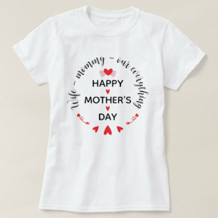 Hustru Mamma Vårt Allt Sött Mors Dag T Shirt