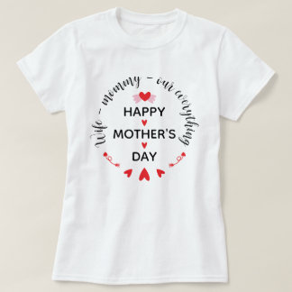 Hustru Mamma Vårt Allt Sött Mors Dag T Shirt