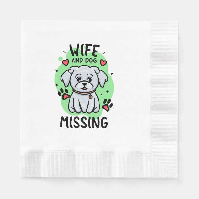 Hustru och hund saknas pappersservett (Framsidan)