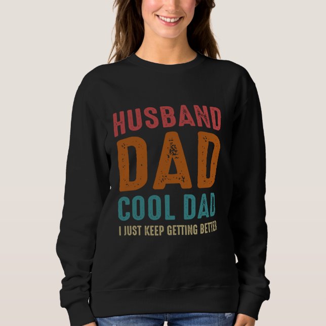 Hustru Pappa Cool Pappa Jag Bara Blir Bättre T Shirt (Framsida)