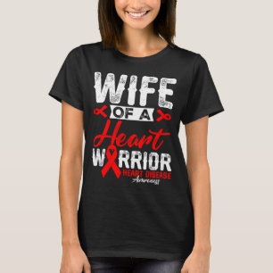 Hustru Till En Hjälte Hjärt Hjärtsjukdom Röd Band T Shirt