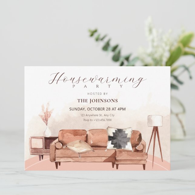 Husuppvärmning av möbler i insida inbjudningar (Stående Fram)