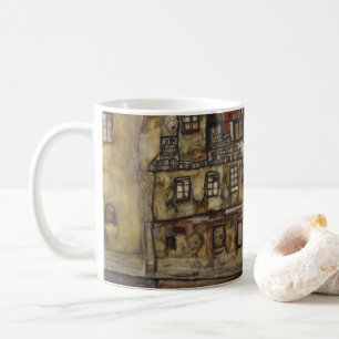 Husvägg vid flod av Egon Schiele Kaffemugg