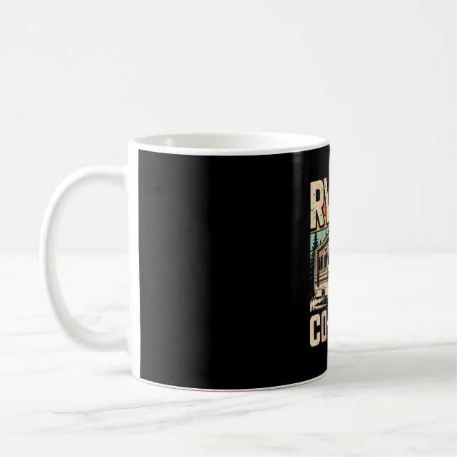Husvagn andrepilot husvagn camping husbil solnedgå kaffemugg (Vänster)