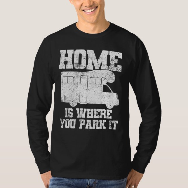 Husvagn Camping Husbil Campingvagn Trailer T Shirt (Framsida)