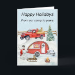 Husvagn Camping Husbil Snö Vinter Jul Helgkort<br><div class="desc">Denna design kan anpassas i det tillgängliga området genom att byta foto och/eller text. Eller så kan den anpassas ytterligare genom att klicka på Anpassa denna mall och sedan välja alternativet klicka för att anpassa ytterligare, och ta bort eller ändra bakgrundsfärgen, lägga till text, ändra textens färg eller stil, eller...</div>