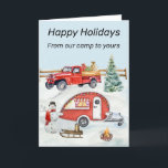 Husvagn Camping Husbil Snö Vinter Jul Helgkort<br><div class="desc">Denna design kan anpassas i det tillgängliga området genom att byta foto och/eller text. Eller så kan den anpassas ytterligare genom att klicka på Anpassa denna mall och sedan välja alternativet klicka för att anpassa ytterligare, och ta bort eller ändra bakgrundsfärgen, lägga till text, ändra textens färg eller stil, eller...</div>