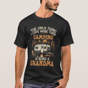 Husvagn Camping Retro Mormor Det Enda Jag Älskar T Shirt