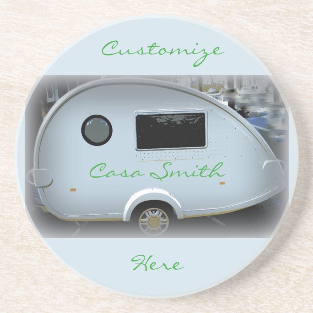 Husvagn Thunder_Cove för vintageteardropsläp Underlägg (Framsidan)