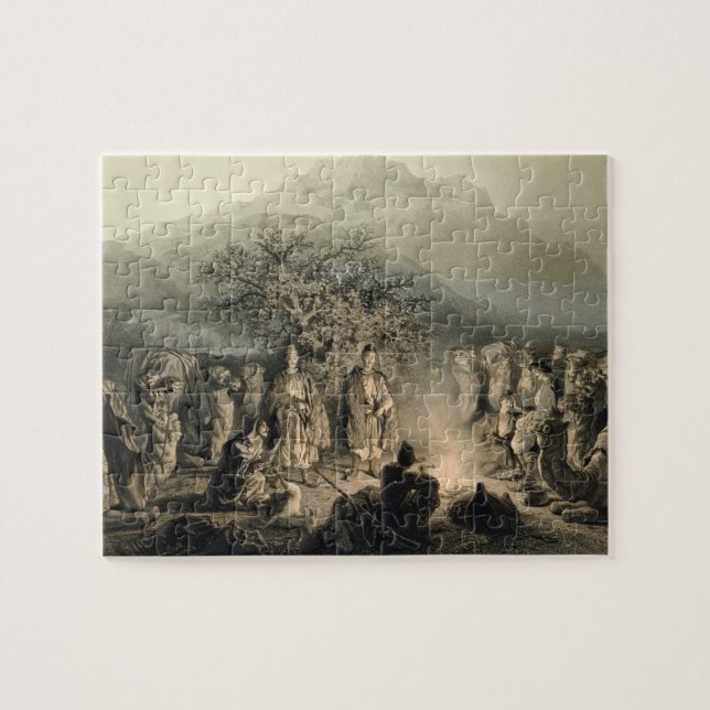 Husvagnen av armeniska köpmän, Transcaucasia, plat Pussel (Horisontell)