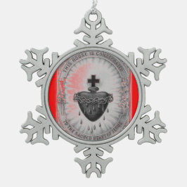 Husvälsignelseprydnad Snöflinga Pewter Julgransprydnad