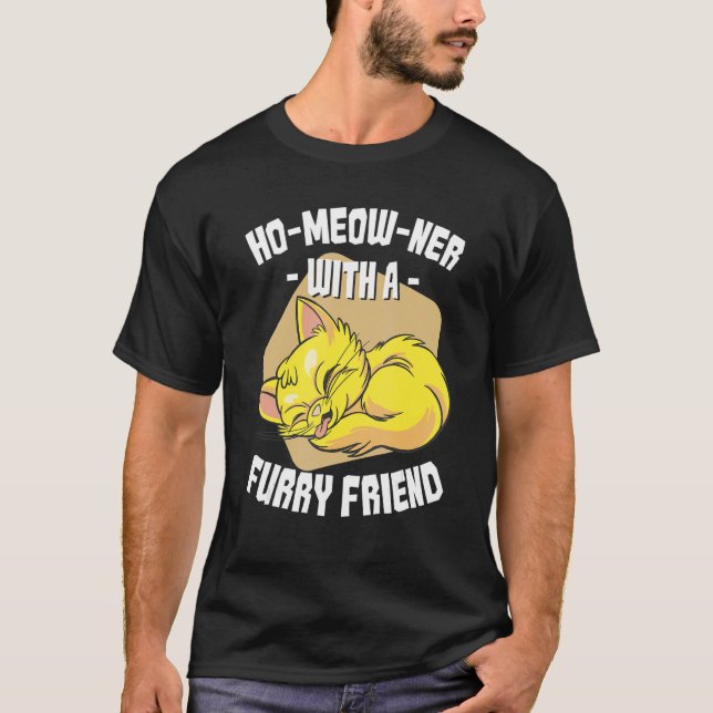 Husvärmningsfest Katt T Shirt (Framsida)