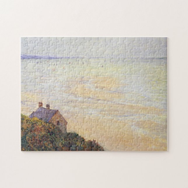Hut vid Trouville Low Tide Monet Fine Art Pussel (Horisontell)
