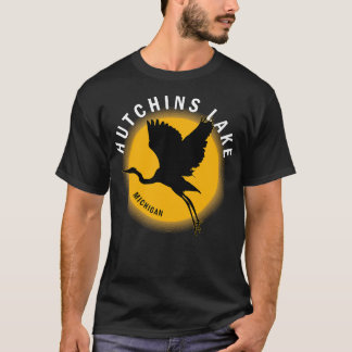 Hutchins Sjö i Michigan Heron Sunrise T Shirt