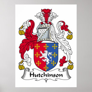 Hutchinson familjvapensköld poster