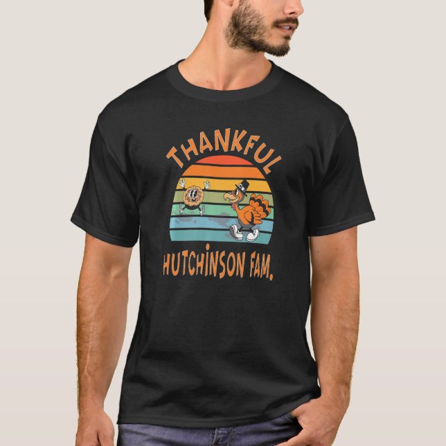 Hutchinson Family  Thanksgiving Reunion Party T Shirt (Framsida)
