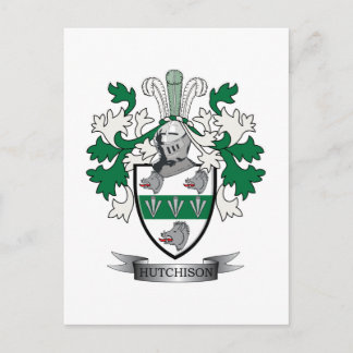 Hutchison Family Crest Jackar om Arm Vykort