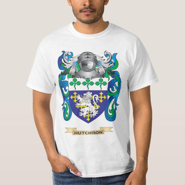 Hutchison vapensköld (familjvapenskölden) t shirt (Framsida)