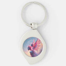 Hüterinnen des Himmels – Elara & Vireya Swirl Silverfärgad Nyckelring