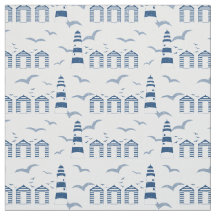 Huts och fyr blå vit