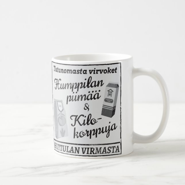 Huttulan piimää - sananmuunnoshuumorimuki kaffemugg (Höger)