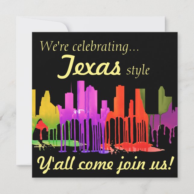 HUUSTONTEXAS SKYLINPUDDON - INBJUDNINGAR (Framsida)