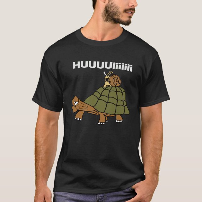 Huuuuuiiii combination turtle snail t shirt (Framsida)