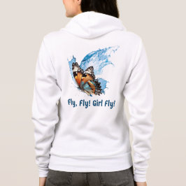Huva för kvinnoflygning, Långärmad, flygdesign T Shirt