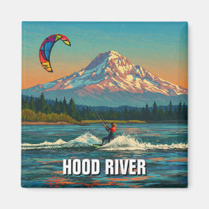 Huva River Kitesurfing Oregon Travel Magnet