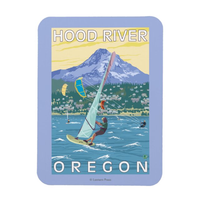 Huva River, ORWind Surfers & Kite Boarders Magnet (Vertikal)