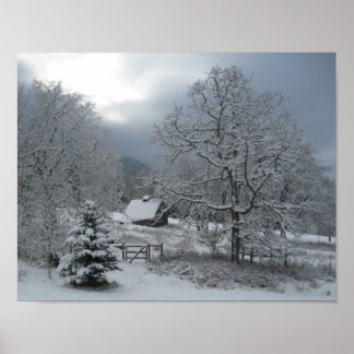 Huva River Winter Poster