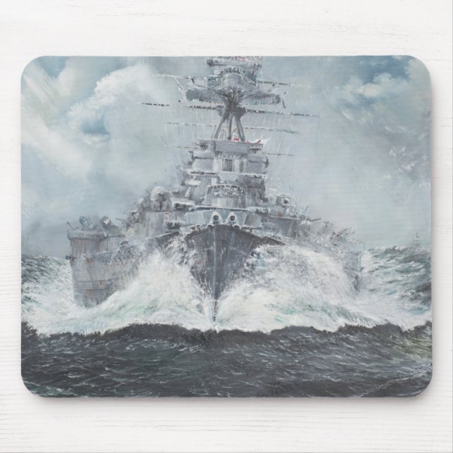 Huvahuvud för Bismarck 23rdMay 1941. 2014 Musmatta (Framsidan)