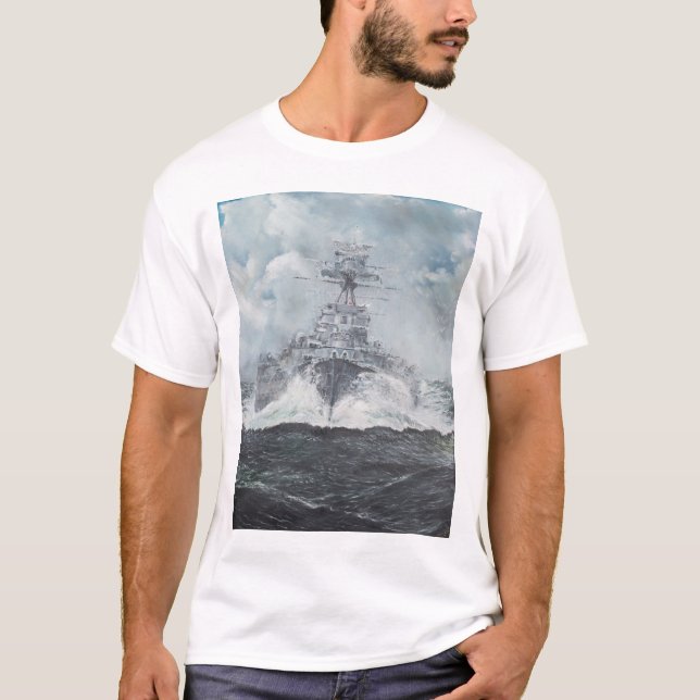 Huvahuvud för Bismarck 23rdMay 1941. 2014 Tee Shirt (Framsida)