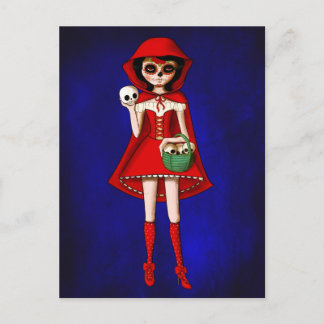 Huvan Day of the dead Red Riding Vykort