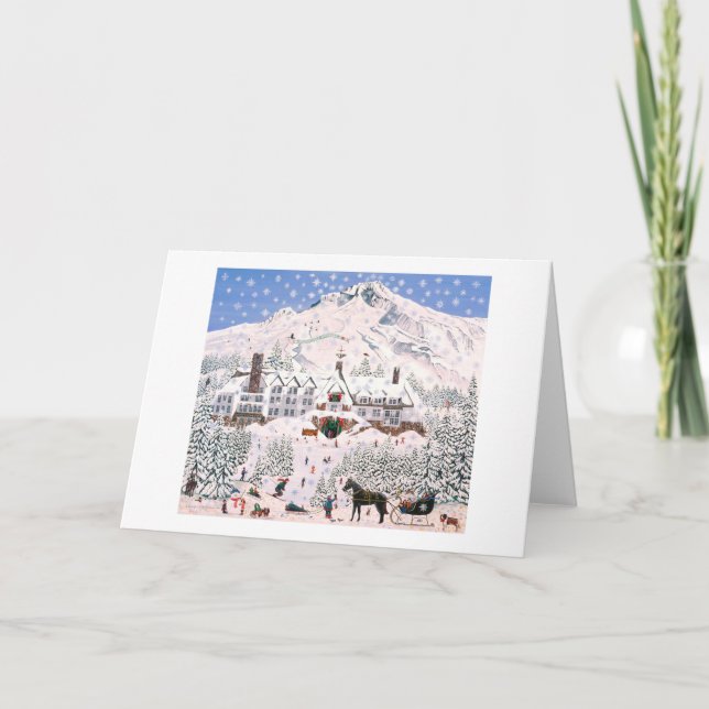 Huvan för snöflingor ~ Timbergsberg Helgkort (Framsida)