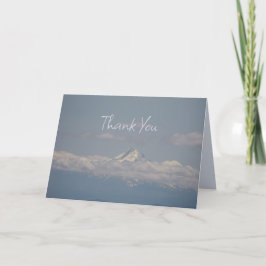 Huvan Mountain Photo Avslappnad Typography Tack Kort