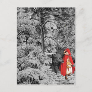 Huvan Red Riding och Vargen Vykort