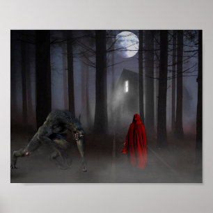 Huvan Werevarg från Scary Little Red Riding Poster