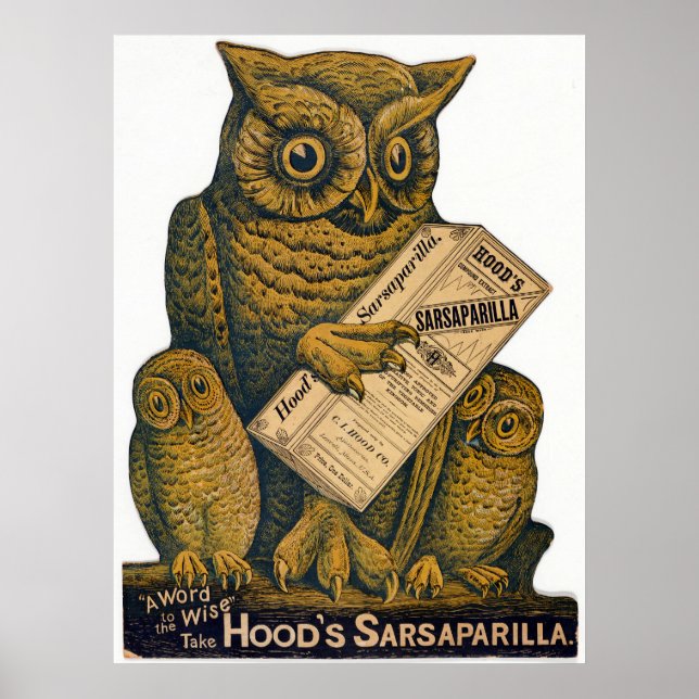 Huvans Sarsaparilla Restorative Tonic. Poster (Framsidan)