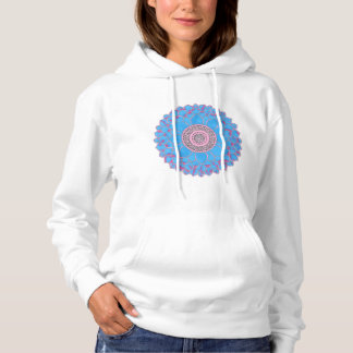 Huvtröja med handritad mandala-design t shirt