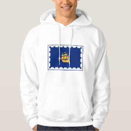 Huvtröja med Québec Citys flagga, Kanada Hoodie