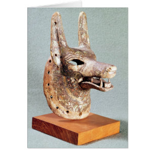 Huvud av Anubis, med en försedd med gångjärn k Hälsningskort