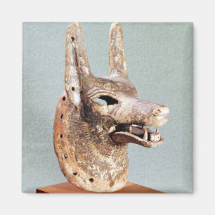 Huvud av Anubis, med en försedd med gångjärn k Magnet