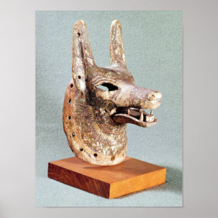 Huvud av Anubis, med en försedd med gångjärn k Poster