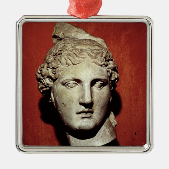 Huvud av Apollo från Ephesus Julgransprydnad Metall (Framsidan)