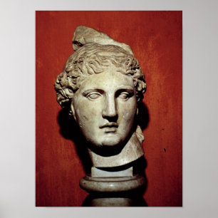 Huvud av Apollo från Ephesus Poster